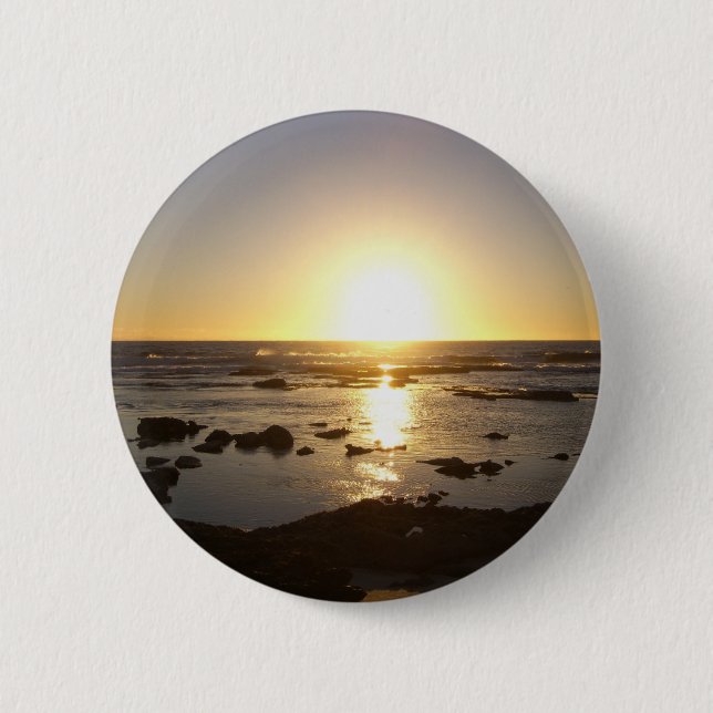 Badge Rond 5 Cm Kalbarri Beach Sunset (Devant)
