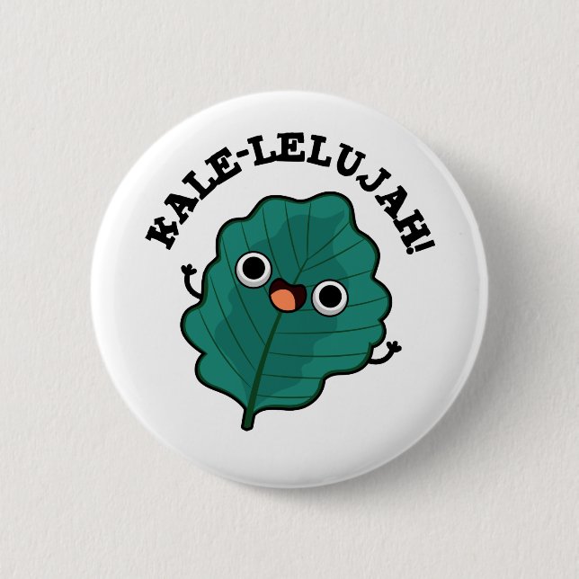 Badge Rond 5 Cm Kale-lelujah Funny Veggie Kale Pun (Devant)