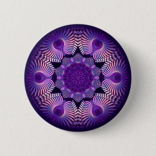Badge Rond 5 Cm Kaleidoscope Apophysis Fleur I