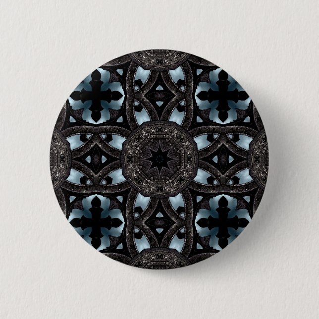 Badge Rond 5 Cm Kaléidoscope gothique médiéval (Devant)