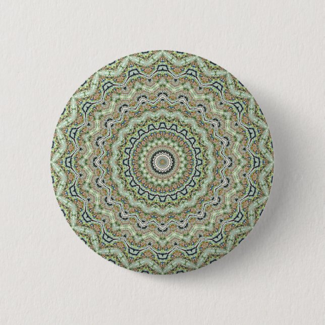 Badge Rond 5 Cm Kaleidoscope vert (Devant)