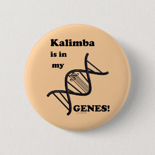 Badge Rond 5 Cm Kalimba est dans mes gènes
