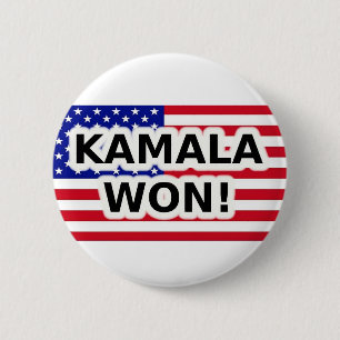 BADGE ROND 5 CM KAMALA A GAGNÉ !