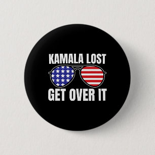 Badge Rond 5 Cm Kamala a perdu, passez à autre chose, drôle de vic