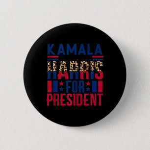 Badge Rond 5 Cm Kamala Harris 2024 Madame la Présidente Kamala 47