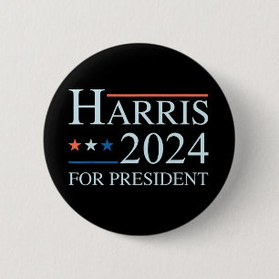 Badge Rond 5 Cm Kamala Harris 2024 Pour Président