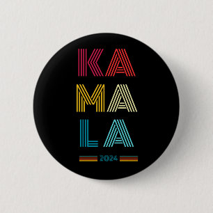 Badge Rond 5 Cm Kamala Harris élection présidentielle de 2024