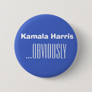 Badge Rond 5 Cm Kamala Harris...ÉVIDEMMENT