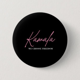 Badge Rond 5 Cm Kamala Harris Pour La Liberté Électorale 2024