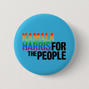 Badge Rond 5 Cm Kamala Harris Pour Le Peuple