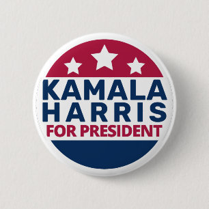 Badge Rond 5 Cm Kamala Harris Pour Président 2024 Président