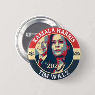 Badge Rond 5 Cm Kamala Harris Tim Walz 2024