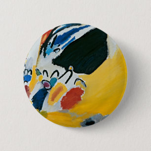 Badge Rond 5 Cm Kandinsky Impression III Concert Peinture Abstrait