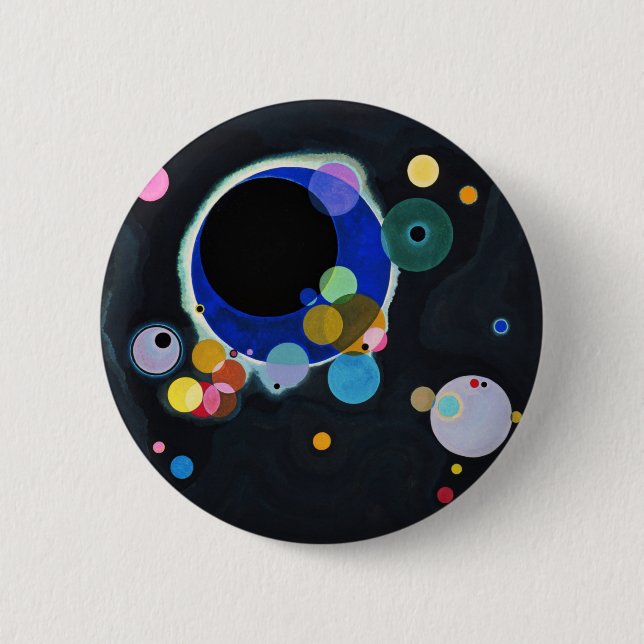 Badge Rond 5 Cm Kandinsky Plusieurs cercles Abstraits (Devant)