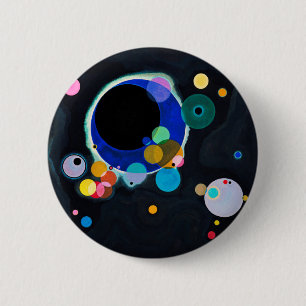 Badge Rond 5 Cm Kandinsky Plusieurs Cercles Artwork