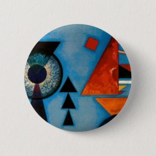 Badge Rond 5 Cm Kandinsky Soft Hard Abstrait