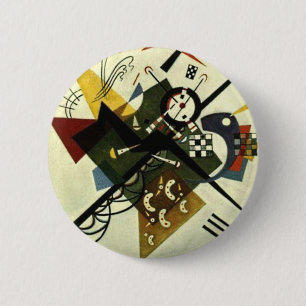 Badge Rond 5 Cm Kandinsky Sur White II