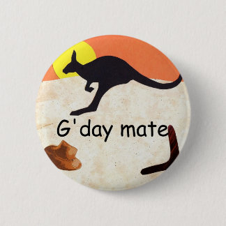 Badge Rond 5 Cm Kangourou Jillo