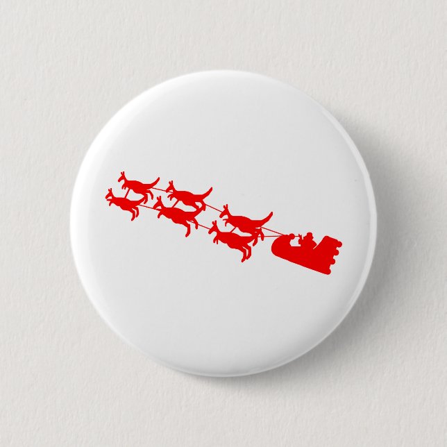 Badge Rond 5 Cm Kangourou Sleigh (Devant)