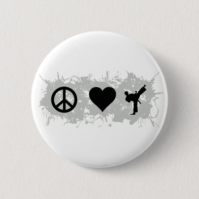Badge Rond 5 Cm Karate5 (Devant)