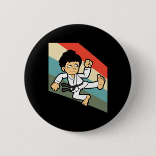 Badge Rond 5 Cm Karaté Judo Jujutsu Taekwondo Kickboxing Kickboxeu