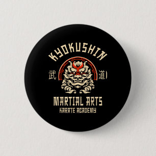 Badge Rond 5 Cm Karaté Kyokushin arts martiaux japonais 