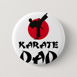 Badge Rond 5 Cm Karate Papa Arts martiaux
