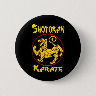 Badge Rond 5 Cm Karate Shotokan Tiger Arts Martiaux