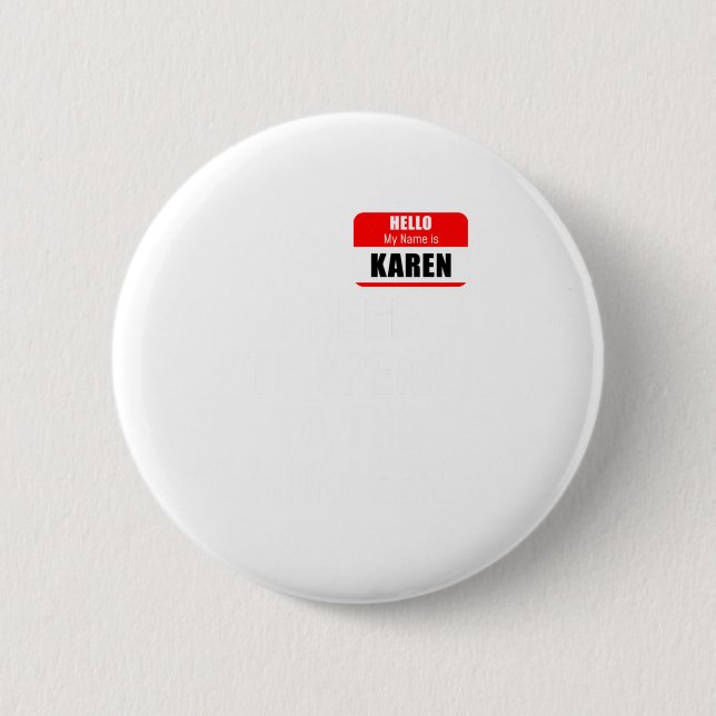 Badge Rond 5 Cm Karen Halloween Costume, Parle Au M (Devant)