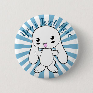 Badge Rond 5 Cm Kawaii Bunny's Hug Custom