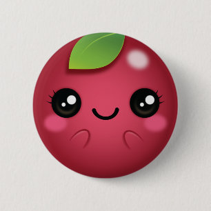 Badge Rond 5 Cm Kawaii Cranberry