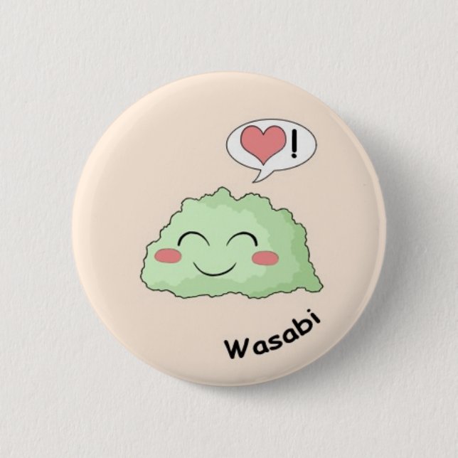 Badge Rond 5 Cm Kawaii de sushi (Devant)