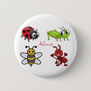 Badge Rond 5 Cm Kawaii Insectes Thunder_Cove