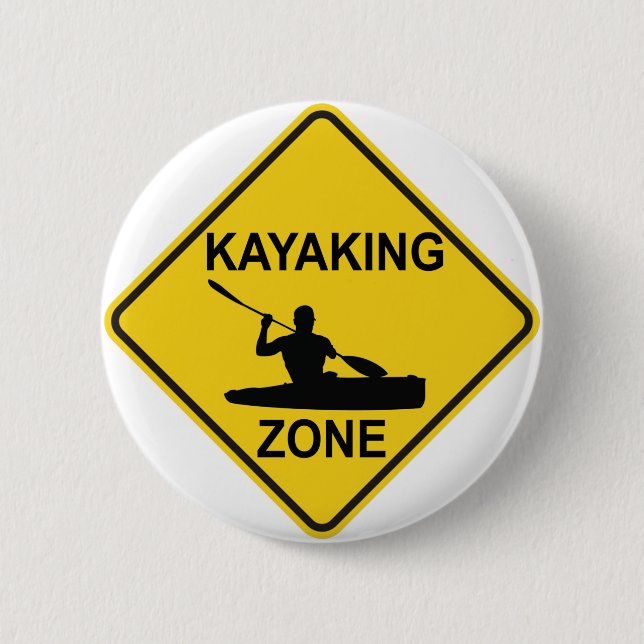 Badge Rond 5 Cm Kayaking (Devant)