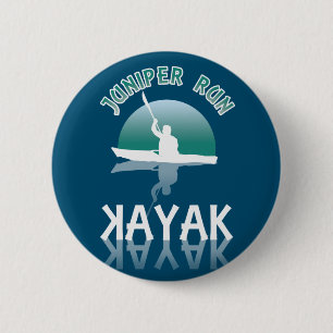 Badge Rond 5 Cm Kayaking Juniper Run - Kayak