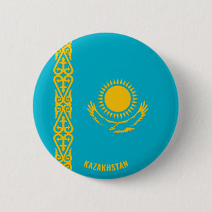 Badge Rond 5 Cm Kazakhstan Drapeau charmant patriotique