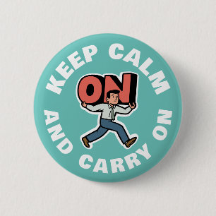 Badge Rond 5 Cm Keep Calm and Carry