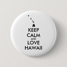 Badge Rond 5 Cm KEEP CALM et LOVE HAWAII personnalisables