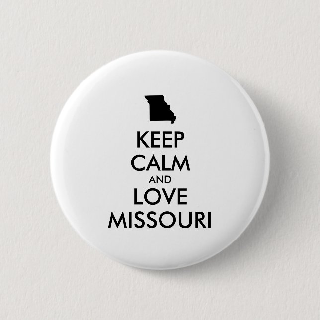Badge Rond 5 Cm KEEP CALM et LOVE MISSOURI personnalisables (Devant)