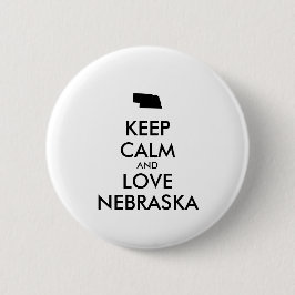 Badge Rond 5 Cm KEEP CALM et LOVE NEBRASKA