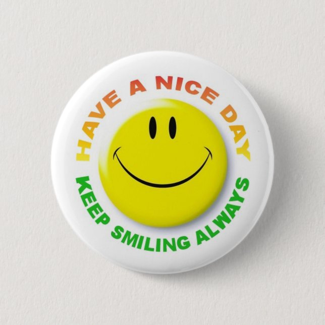 BADGE ROND 5 CM KEEP SMILING ALWAYS (Devant)