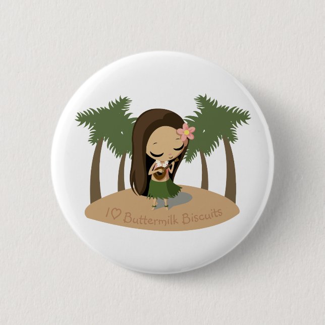Badge Rond 5 Cm Keilana la fille de danse polynésienne (Devant)