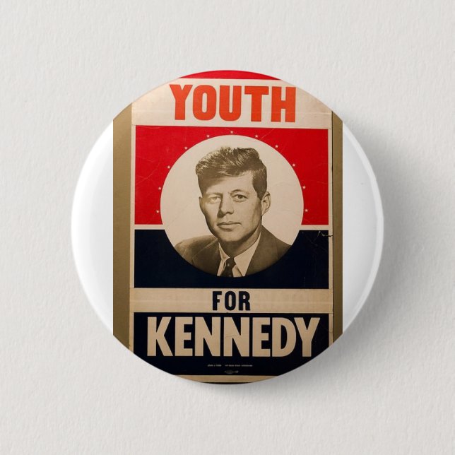 Badge Rond 5 Cm Kennedy 1960 (Devant)