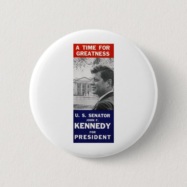 Badge Rond 5 Cm Kennedy - un moment pour la grandeur (Devant)