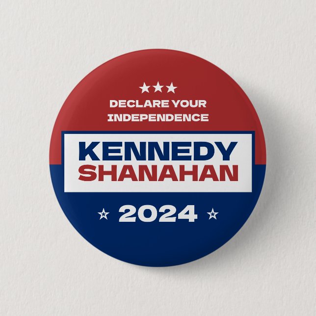 Badge Rond 5 Cm Kennedy x Shanahan Election 2024 (Devant)