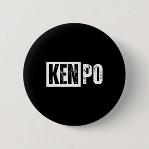 Badge Rond 5 Cm Kenpo Karate en détresse