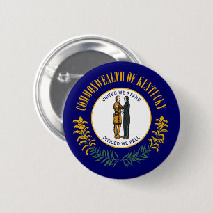 Badge Rond 5 Cm Kentucky : Drapeau d'État américain du Commonwealt