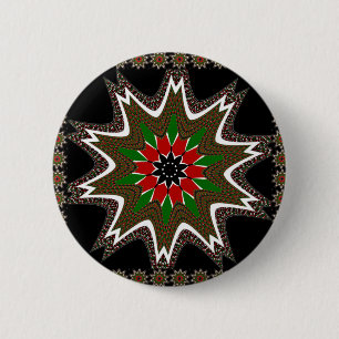 Badge Rond 5 Cm Kenya Café brun design bordé