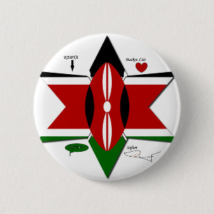 Badge Rond 5 Cm Kenya Safari
