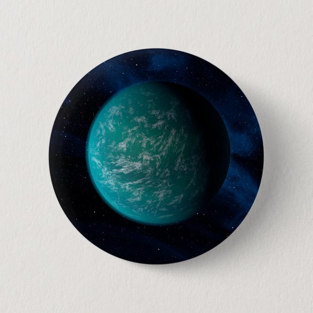 Badge Rond 5 Cm Kepler 22b, Une planète extra-solaire. (Devant)